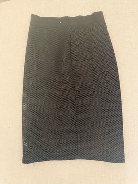 Carolina Herrera Black Mesh Pencil Skirt